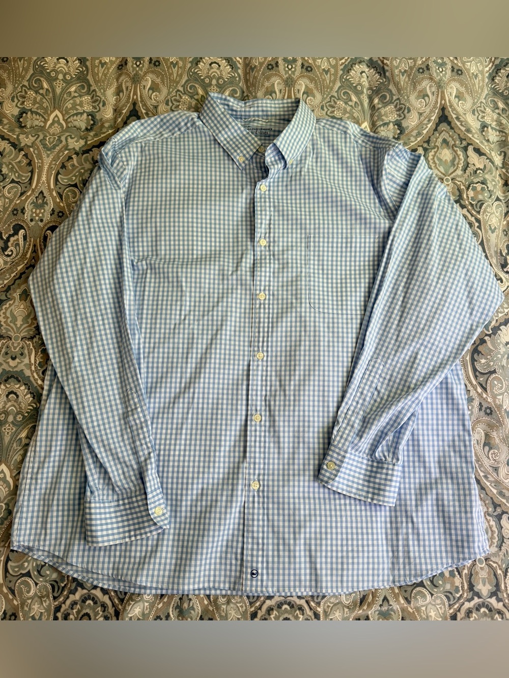 Vineyard Vines Men's On the Go Performance Long Sleeve Button Down Shirt XXL